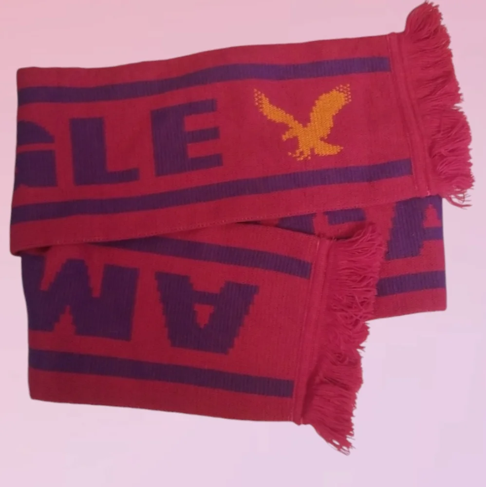 AMERICAN EAGLE Fringe Scarf Sweater Knit Style fringed ends - Picture 6 of 8